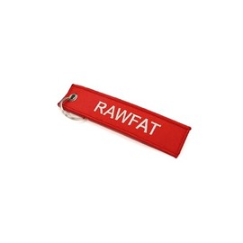 Review Before Flight Aviation Tag Keychain, Red Woven Fabric, Pilot RAWFAT Checklist