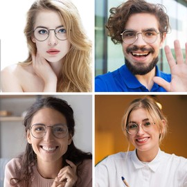 Outray Retro Round Metal Clear Lens Glasses 2136c1 Black Frame