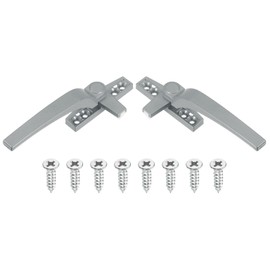 sourcing map 2Pcs Casement Window Locking Handle, Zinc Alloy Locking Handle Grasp Grip Left and Right Hand for Windows, Silver Gray