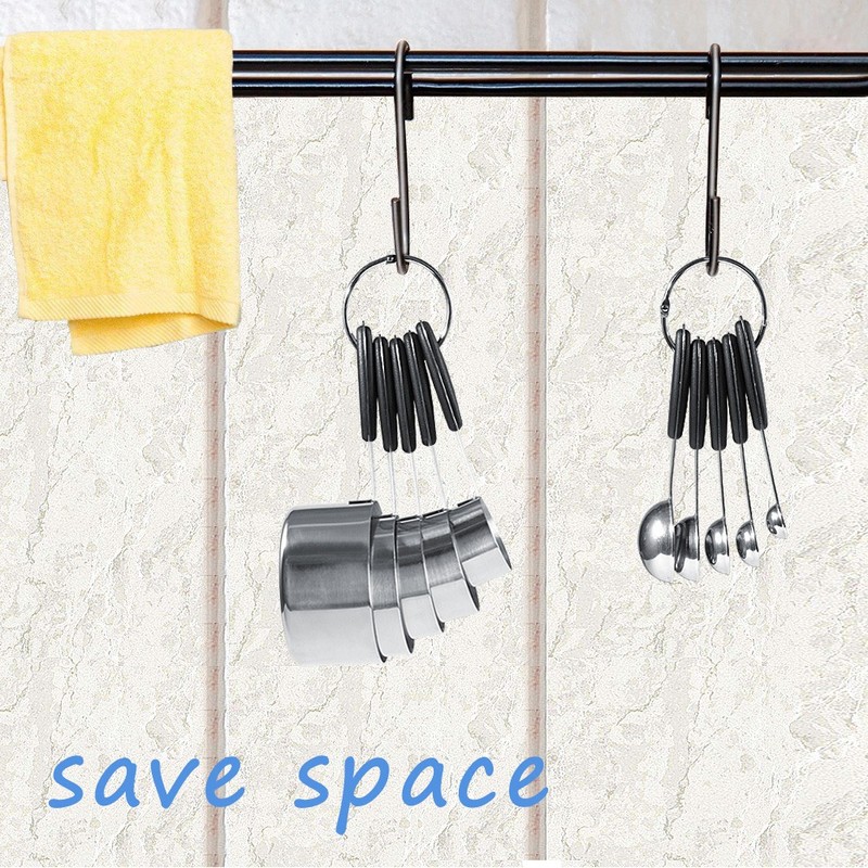 Ejoyous 10 Pieces Stainless Steel Measuring Cups and Spoons with