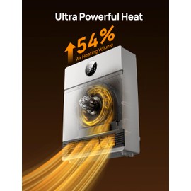 Dreo Smart Wall Heater, IP24 Electric Space Heater with ALCI Plug for Indoor Use, 30° Oscillation, Adjustable Thermostat, Remote Control, Works with Alexa, 24H Timer, Easy-mounted Heater for Bathroom