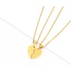 2 Collares De Pareja Corazón Partido Acero Inoxidable Amor