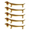 HAMILO Cutlery Rest Chopstick Rest Animal Dachshund Set of 5