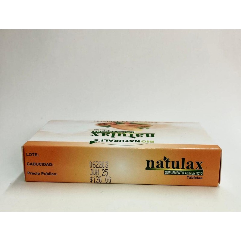 natulax SUPLEMENTO ALIMENTICIO caja con 30 Tabletas