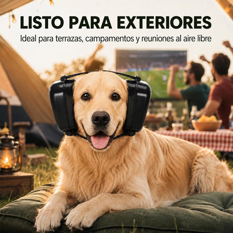 Orejeras para Perros, 29 dB NRR, Protección Auditiva Ajustable