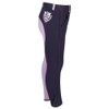 PFIFF Elisa - Pantaloni da Equitazione per Bambini, Blu (Blu/Lilla),