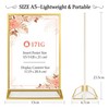 VAIIGO A5 Acrylic Sign Holder with Gold Borders, Double Sided