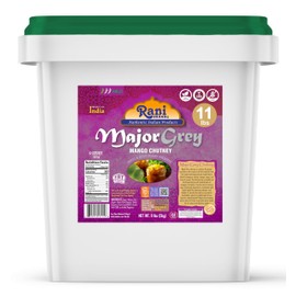 Rani Major Grey Mango Chutney (Indian Preserve) 176oz (11lbs) 5kg Bulk, Ready to eat, Vegan ~ Gluten Free, All Natural, NON-GMO, Kosher