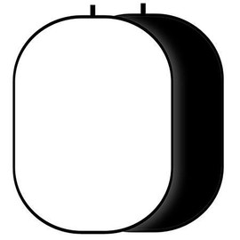 Belle Drape Collapsible Background - 60x78 Black/White 100% Cotton