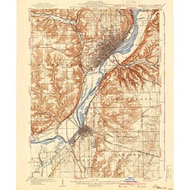 YellowMaps Peoria IL topo map, 1:62500 Scale, 15 X 15 Minute, Historical, 1905, Updated 1940, 19.7 x 16.4 in - Tyvek