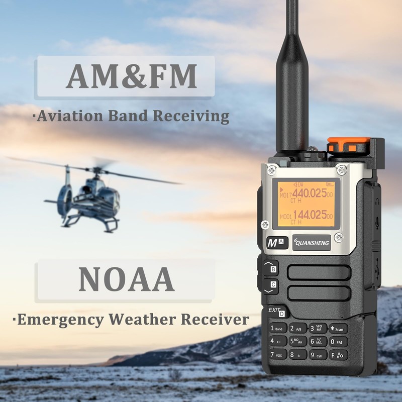 2 Pack QUANSHENG UV-K5 8 Radio DTMF Walkie Talkie with