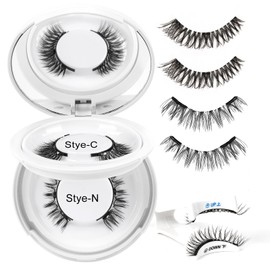 Higu clace Magnetic Eyelashes, 2 Pairs Magnetic Lashes Natural Look Reusable Wispy 3D Eyelashes with Applicator, No Glue Needed Magnets Lashes Easy to Wear and Remove (2Pair-StyleCN)
