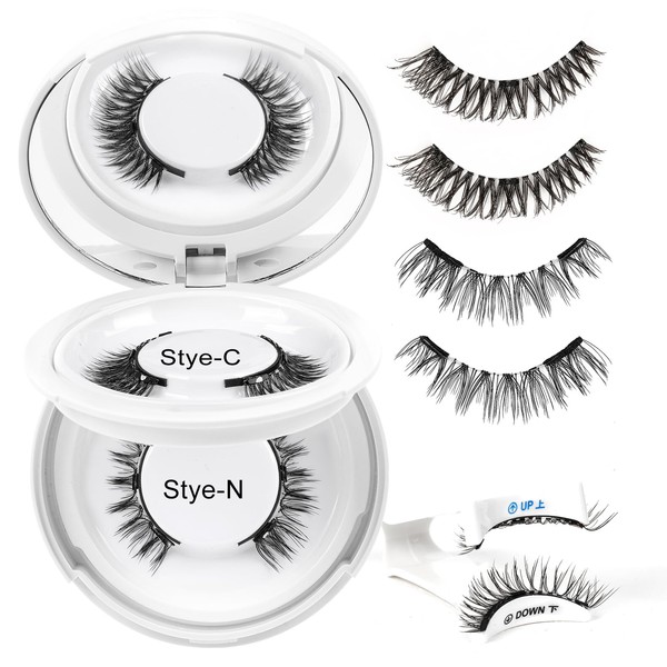 Higu clace Magnetic Eyelashes, 2 Pairs Magnetic Lashes Natural Look