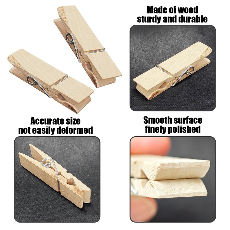 18 Wooden Clips, Home Accessories, Multi-Function Clips, Food Bag Sealing