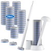 Touch-Free Disposable Toilet Brush Set with 54 Refills