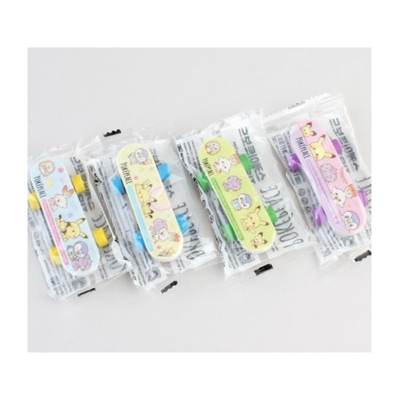 6 Count Pikachu Eraser Set, Fun Skateboard Erasers, Assorted Designs