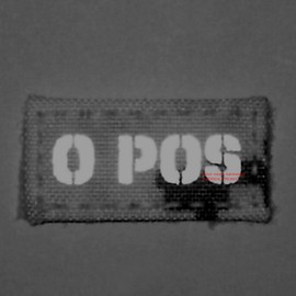 Multicam O POS - Parche táctico infrarrojo de tipo sangre, 1 x 2