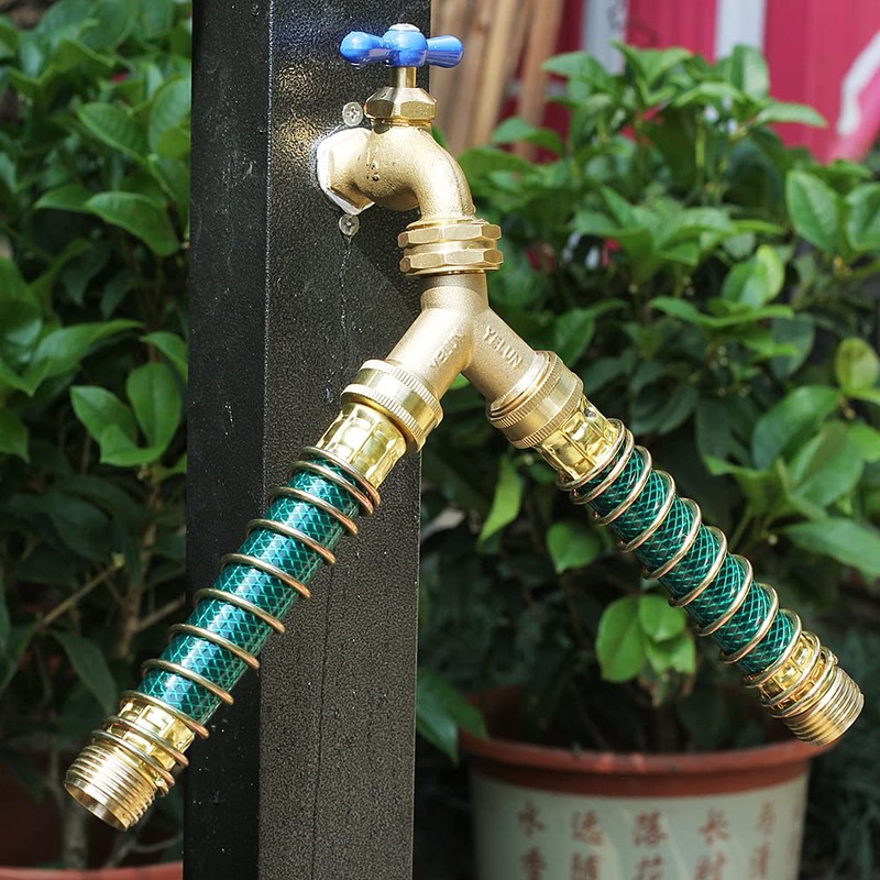 SIGURANTA Garden Hose Extension Adapter, Hose Kink Protector with Coil