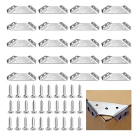 Corner Connector,Corner Brackets for Wood,Corner Bracket, fo Corner Brackets for Wood Furniture Triangle Support Frame Angle Fasten Connector for Cabinet Table Chair Shelf Building Kit