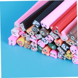 Ipetboom 3sets Vivid Colors Nail Art Stickers 3d Polymer Clay Canes Rods 50mm for Diy Manicure Decor 5/pack 50pcs*3