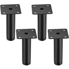 bluaqua Pack of 4 Furniture Legs, 4 Inch Adjustable Furniture Feet, Metal Cabinet Feet, Sofa Replacement Support Feet Legs for Furniture/Sofa/Table/Chair/Desk/Kitchen/Cupboard/Cupboards Legs Feet (9.5