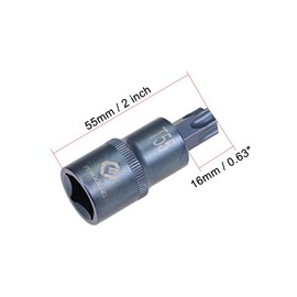 TOP-VIGOR Torx Bit Socket, 1/2" Drive x T55 CR-V Key Socket, Premium S2 Steel Bits, Torx Bit with 55mm Length for Car, Trucks Repair(for Hand Use Only)