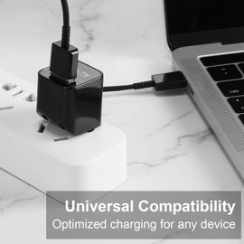 Genuine Charging Kit Compatible with Sony WF-SP800N Folding Blade Upgraded 1A Travel Plus Detachable HiPower USB-C Data Sync Cable! (2 Pack/Black)