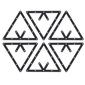 American Pool Triangle, Ball Holder Positioning Small Billiard Table Pool Cue Accessory 6Pcs Set Rack Black Triangle