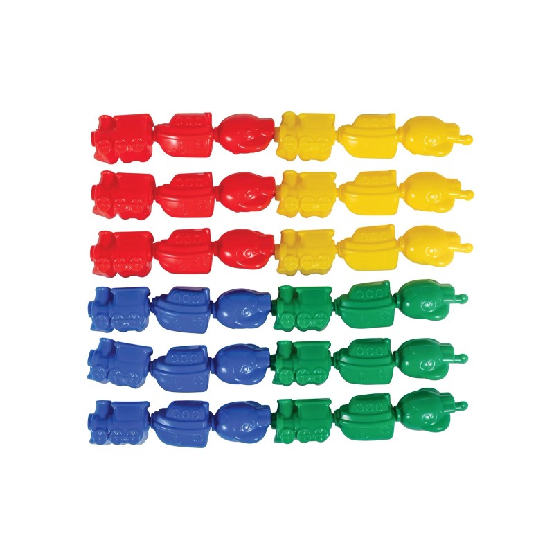 LEARNING ADVANTAGE Transportation Themed Snap Beads 36 Pieces Fine Motor