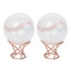 Klmnop 2 Sets Baseball Display Case, Round Clear Ball Holder