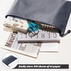 Bailinks A4 Size File Bags with Zipper,5PCS Black File Folders