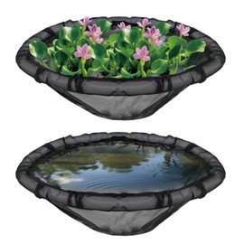 2 Set Floating Flora Fish Barrier, 26 Inch Round Floating Island Plant Protector, Polyester Fine Mesh Pond Corral to Protect Your Plants from Pond Fish