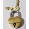 Brass Padlock - Lock with Keys - Working Functional -