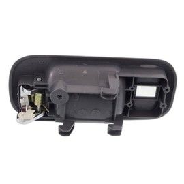 For Honda CR-V 1997-2001 Door Handle Driver and Passenger Side Pair Front Interior Gray Bezel With Chrome Lever With Door Lock Hole LX/EX/SE Plastic HO1352139, HO1353139 72164SX0003ZB, 72124SX0003ZB