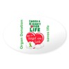 CafePress Kidney for Life Oval Car Bumper Sticker