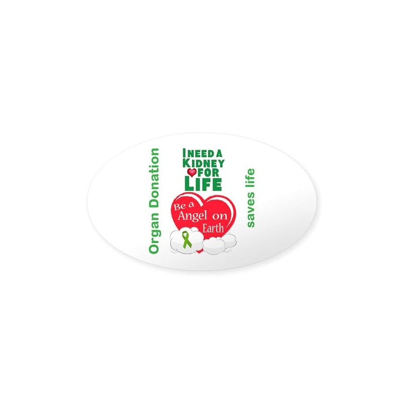 CafePress Kidney for Life Oval Car Bumper Sticker