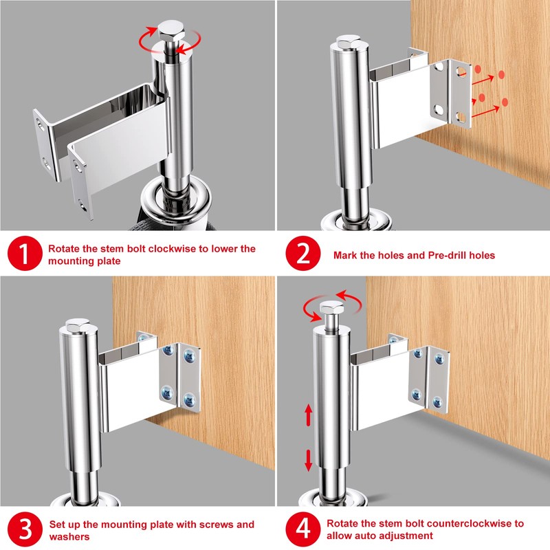 Homhoo Spring Loaded Gate Casters 8” Heavy Duty Gate Caster