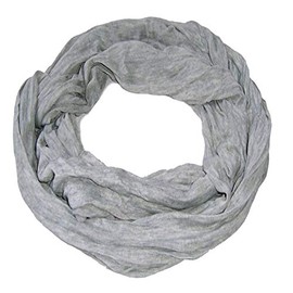Niklarson PaTV22 Loop Scarf Plain Colour Round Scarf 160 x 45 cm Unisex Viscose Cotton, lightgrey