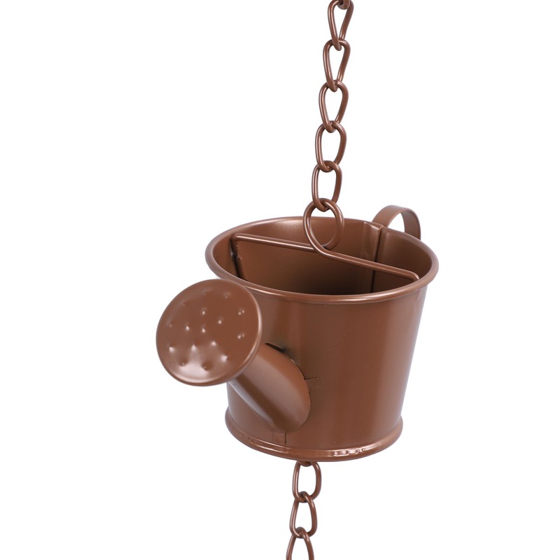 Rain Chain Watering Can Bucket Shaped Decorative 6 Cups Rainwater
