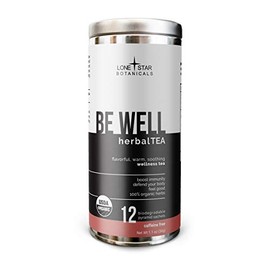 Lone Star Botanicals Lone Star Botanicals - Be Well (12 Sachets of Wellness Tea) - Super Blend of Echinacea, Eleuthero, Nettle | Caffeine Free | Made in the USA