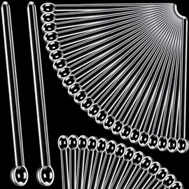 Honeydak 1/32 Teaspoon Micro Scoops 150 Milligram Mini Measuring Spoons Tiny Little Plastic Scoop for Measuring Cosmetics, Powders, Glitter and Seasoning(Clear, 48 Pieces)