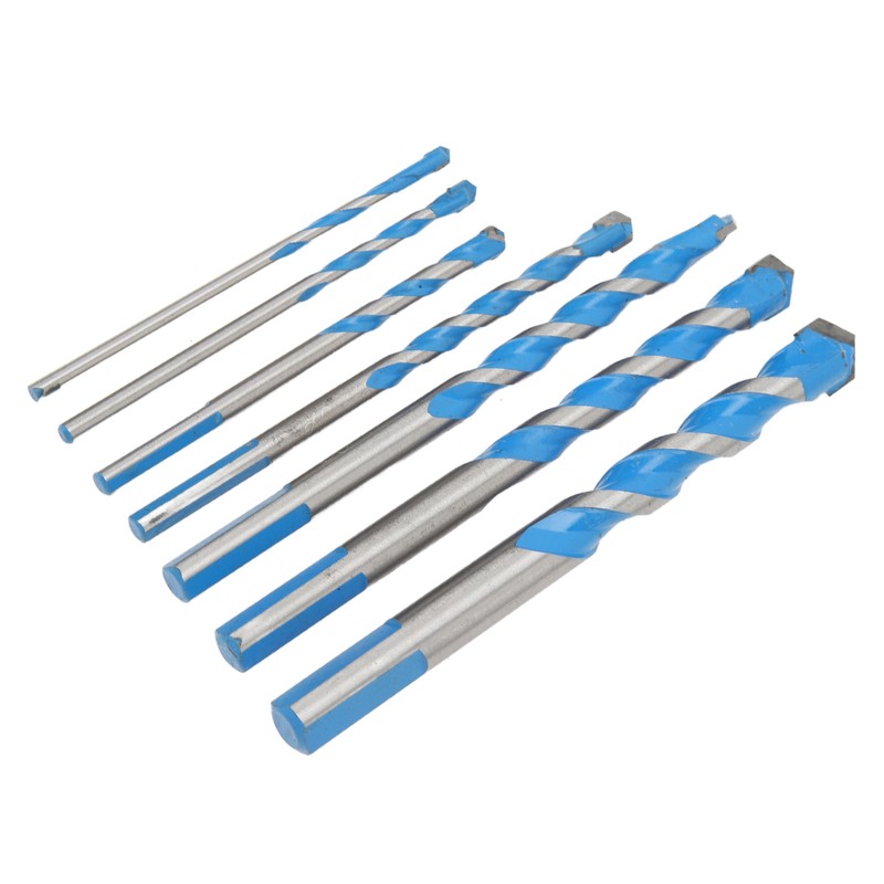 7PCS Carbide Drill Bits Straight Shank Spiral Drilling Bit Set