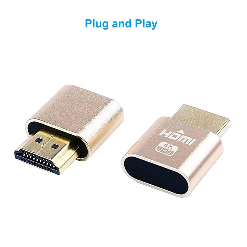 DIFCUL HD-TV Dummy Plug 4K Display Emulator Compatible with Windows