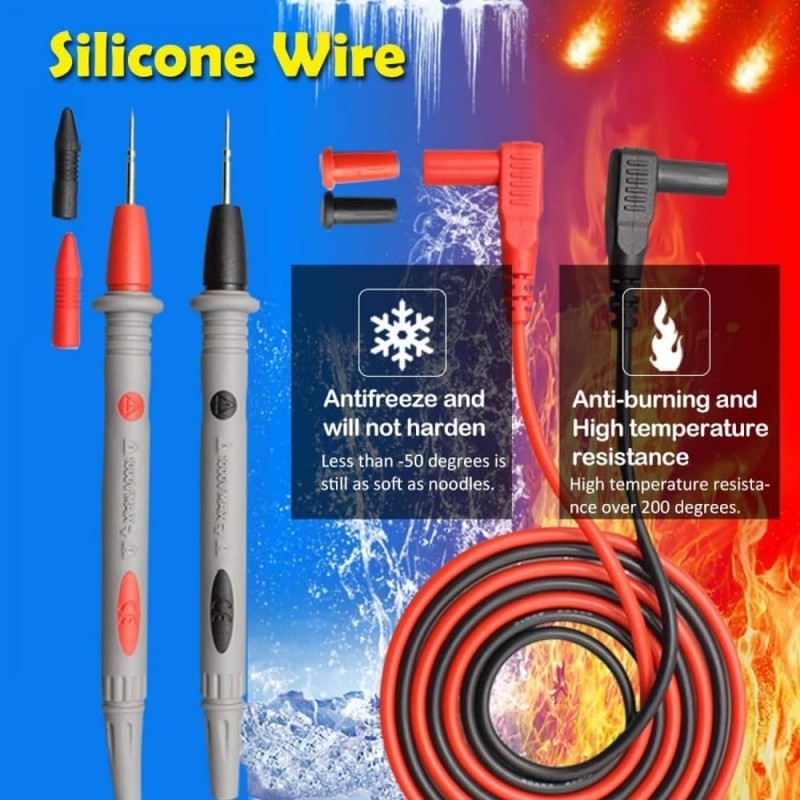 Multimeter Test Leads Kit,Clamp Tester Probe Test Probes Leads with