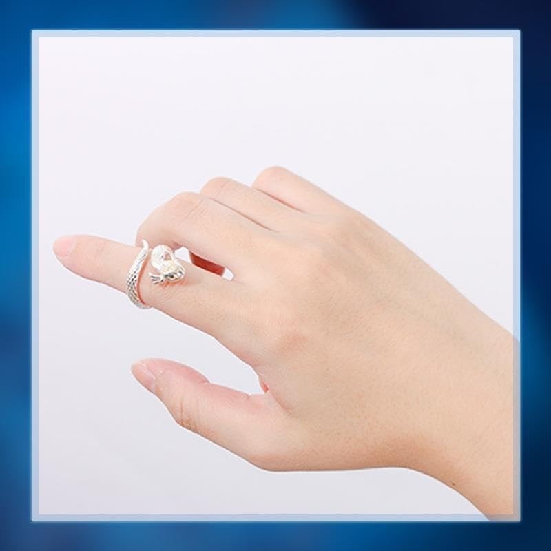 Silver Ring, Men's, Women's, Medusa, Python, Snake, Copper, One Size