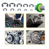 120 Pcs E-Shape Snap Ring Kit Circlip Axle Ring 10