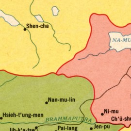 Antiguos Maps Tibet China Political Map circa 1969 | Vintage Print Wall Decor 24 x 32 inches