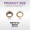 Swpeet 100Pcs - 50 Sets 10mm Hole Bronze Grommets Thick