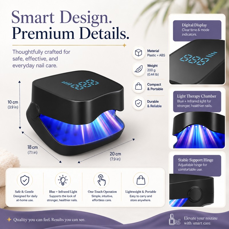 Portable LED Nail Dryer for Home Nail Art – 905nm
