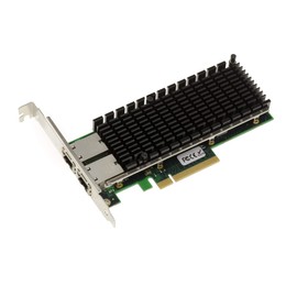 KALEA-INFORMATIQUE PCIe 3.0 x8 LAN Ethernet 10G Network Controller Card with 2 RJ45 Ports.With Intel X540 Chipset.High and Low Profile Angle